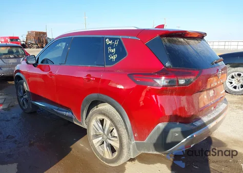 2021 Nissan Rogue Platinum Fwd из США, поврежденный, VIN JN8AT3DC9MW102079